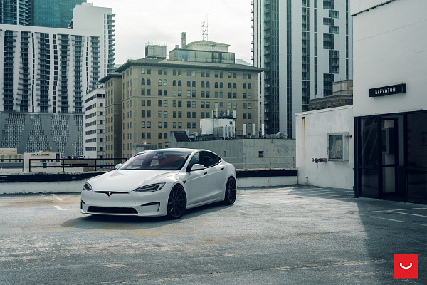 Фото дисков Vossen HF-3 Черный сатин на Tesla Model S