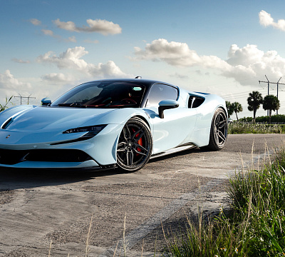 Фото дисков Strasse Wheels SV4-RS Deep Concave FS на Ferrari SF90