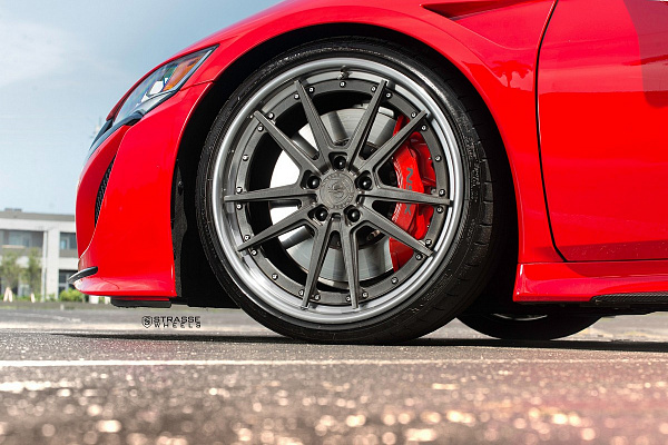 Фото дисков Strasse Wheels SV1 Deep Concave FS Сатиновый темный лак на Acura NSX II