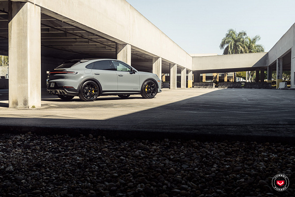 Фото дисков Vossen EVO-3 Черный глянец на Porsche Cayenne III