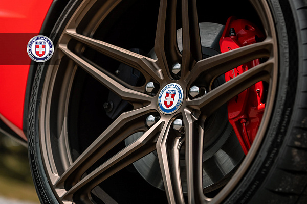 Фото дисков HRE P107SC Сатиновая бронза на Chevrolet Corvette C8