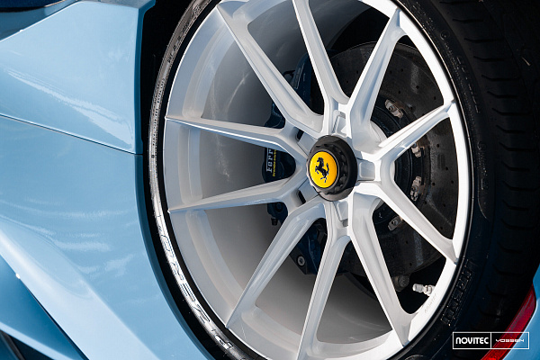 Фото дисков NOVITEC NF10 Белый глянец на Ferrari 488