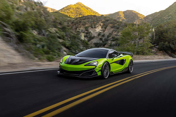 Фото дисков Brixton Forged PF14 R / RS Сатиновый темный лак на McLaren 600