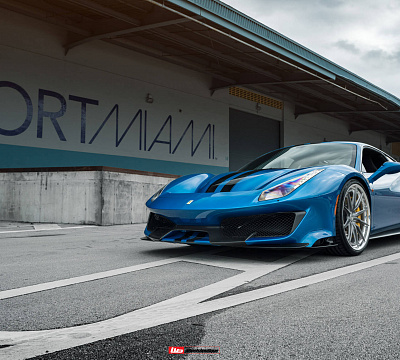 Фото дисков HRE S104SC на Ferrari 488