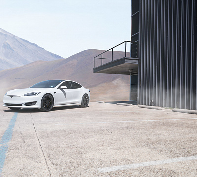 Фото дисков Vossen HF-1 на Tesla Model S