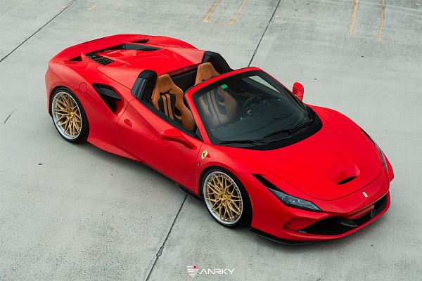 Фото дисков Anrky S3-X1 Сатиновое золото на Ferrari F8