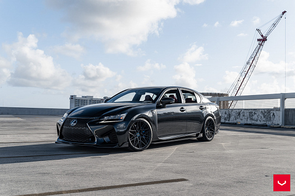 Фото дисков Vossen HF-7 Черный сатин на Lexus GS IV
