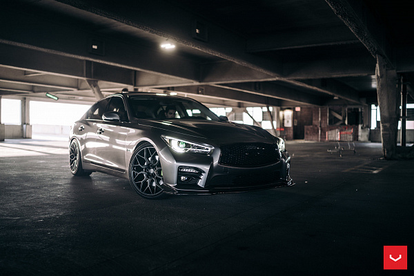 Фото дисков Vossen HF-2 Черный сатин на Infiniti Q50
