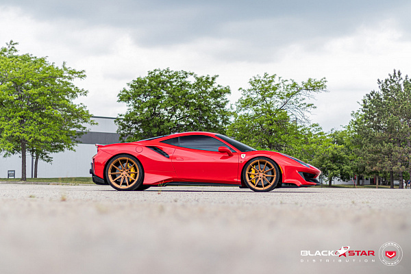 Фото дисков Vossen EVO-2R Глянцевая темная медь на Ferrari 488