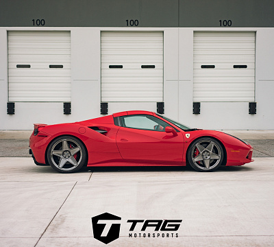 Фото дисков HRE 505M на Ferrari 488