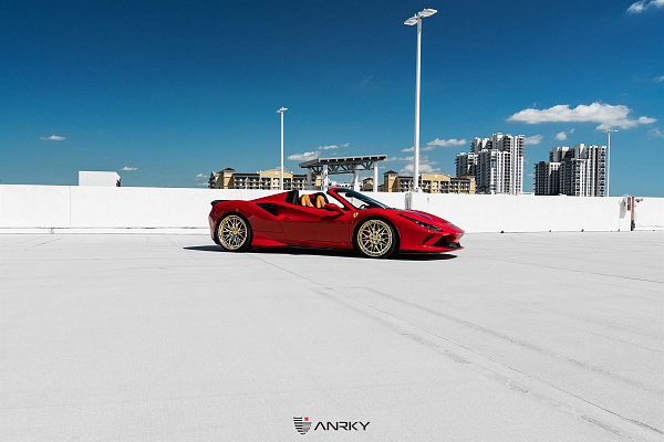 Фото дисков Anrky S3-X1 Глянцевое золото на Ferrari F8