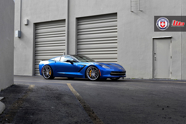 Фото дисков HRE P104 Глянцевый тонированный лак на Chevrolet Corvette C7