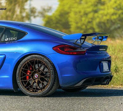 Фото дисков HRE RC100 на Porsche Cayman II