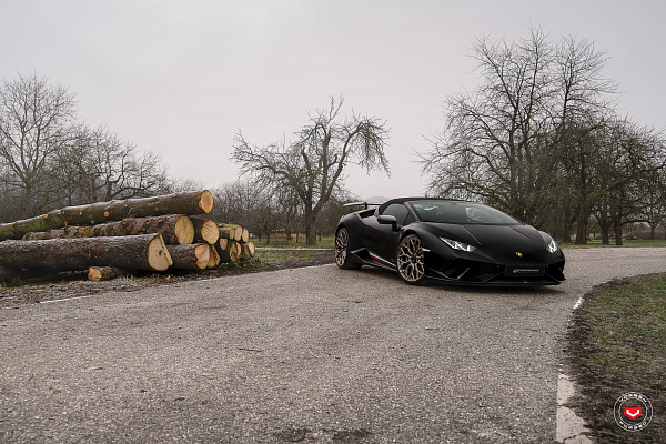 Фото дисков Vossen S17-01 Глянцевое темное золото на Lamborghini Huracan