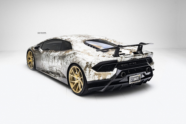 Фото дисков Strasse Wheels SM5RT Deep Concave Monoblock Сатиновое золото на Lamborghini Huracan