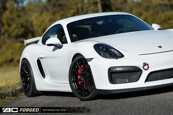Фото дисков BC Forged RZ10 Черный сатин на Porsche Cayman II