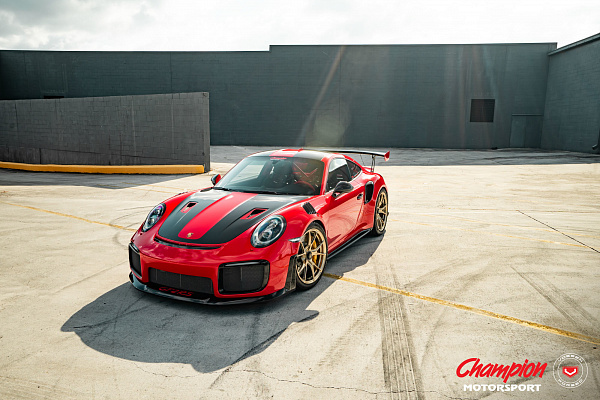 Фото дисков Vossen RS74 Глянцевое золото на Porsche 911 VII