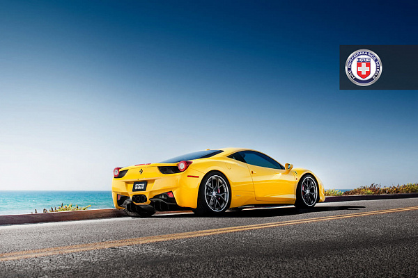 Фото дисков HRE S101 Сатиновый графит на Ferrari 458