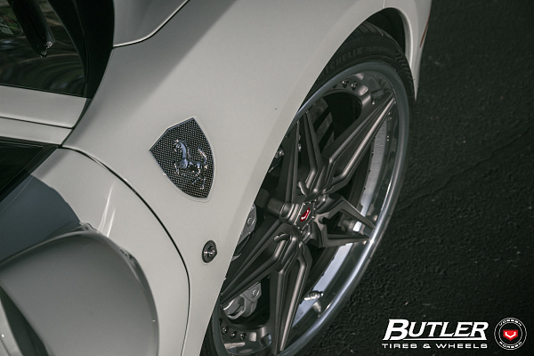 Фото дисков Vossen M-X1 (3-Piece) Сатиновый темный лак на Ferrari 488