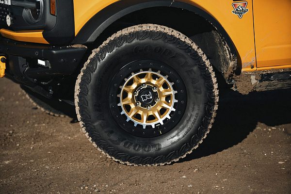 Фото дисков Black Rhino TUSK Сатиновое золото на Ford Bronco