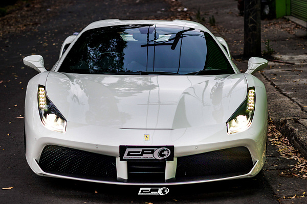 Фото дисков HRE P104 Сатиновый тонированный лак на Ferrari 488