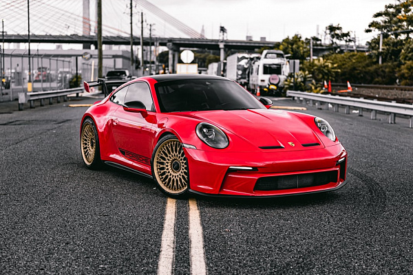 Фото дисков Brixton Forged TR20 Сатиновое темное золото на Porsche 911 VIII