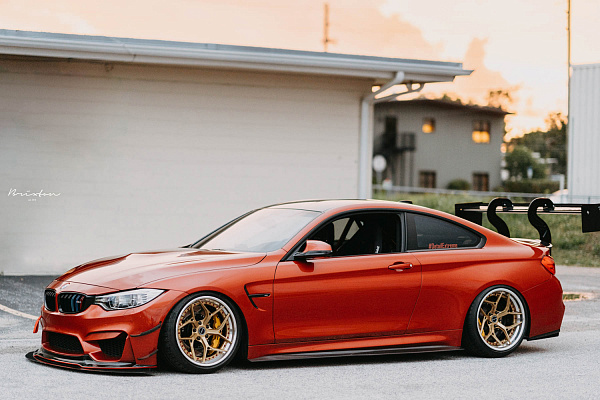 Фото дисков Brixton Forged PF5 Глянцевая шампань на BMW 4/M4 (F32/F82)