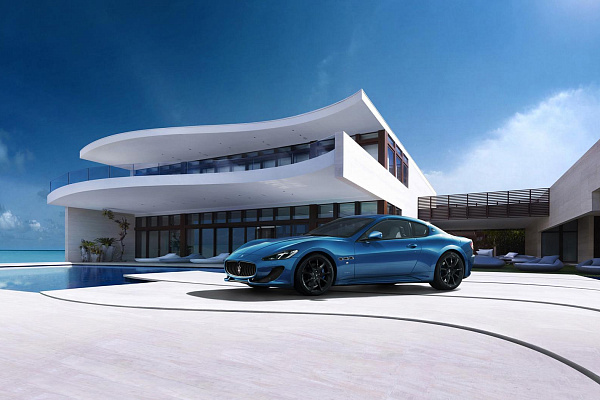 Фото дисков Maserati ASTRO Черный глянец на Maserati GranTurismo I