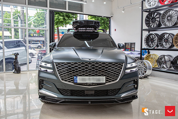 Фото дисков Vossen HF-4T Черный сатин на Genesis GV80