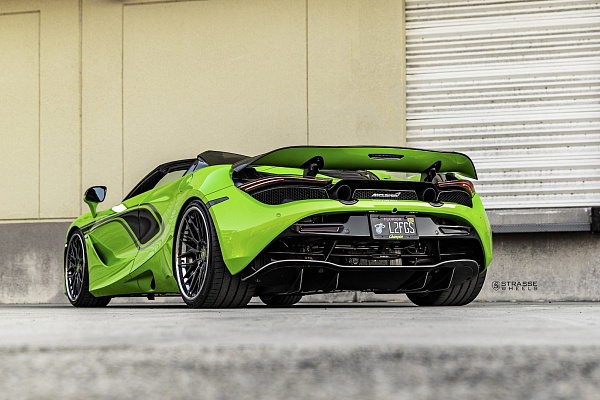 Фото дисков Strasse Wheels SV10M Deep Concave FS Черный глянец на McLaren 720S