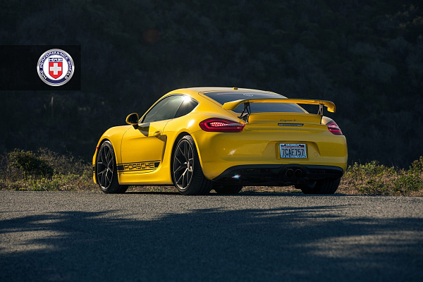 Фото дисков HRE P101 Сатиновый графит на Porsche Cayman II