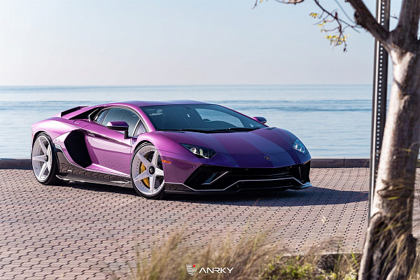 Фото дисков Anrky RS5.3 Белый глянец на Lamborghini Aventador