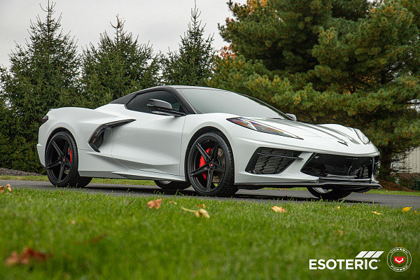 Фото дисков Vossen M-X5 Черный сатин на Chevrolet Corvette C8