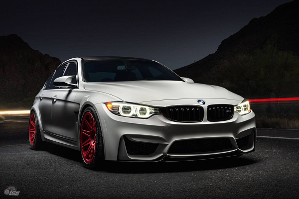Фото дисков HRE 301M Красный сатин на BMW 3/M3 (F3x/F80)