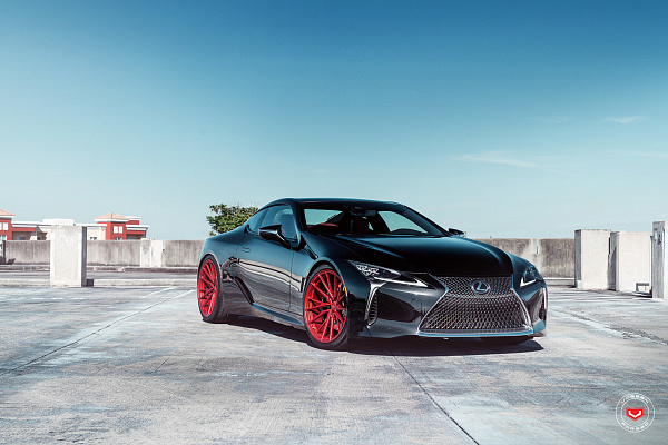 Фото дисков Vossen M-X4T Красный сатин на Lexus LC 500