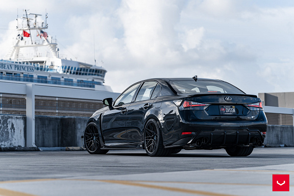 Фото дисков Vossen HF-7 Черный сатин на Lexus GS IV