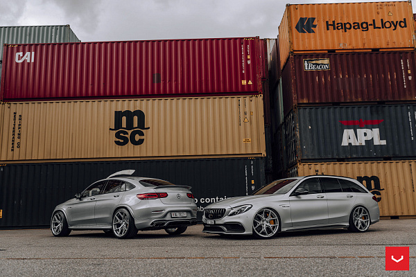 Фото дисков Vossen HF-5 Серебро на Mercedes-Benz GLC (X253, C253)