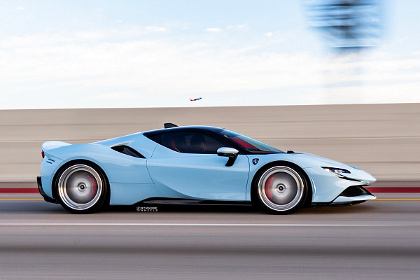 Фото дисков Strasse Wheels F5 Track Глянцевый лак на Ferrari SF90