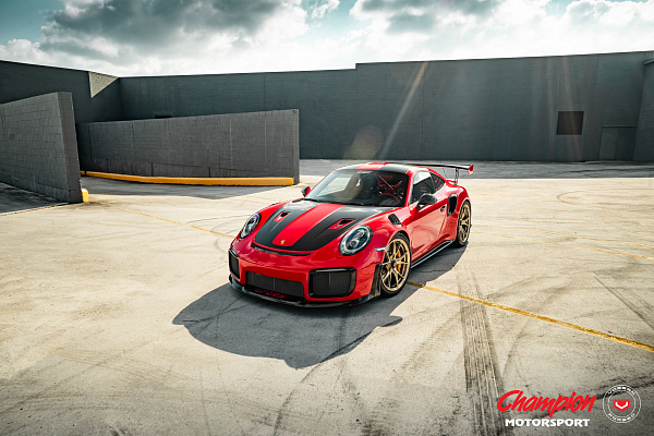 Фото дисков Vossen RS74 Глянцевое золото на Porsche 911 VII
