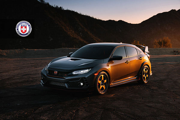 Фото дисков HRE 527 Глянцевая бронза на Honda Civic Type R FK8