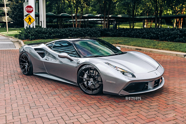 Фото дисков Strasse Wheels SM5RT Deep Concave Monoblock Другой цвет на Ferrari 488