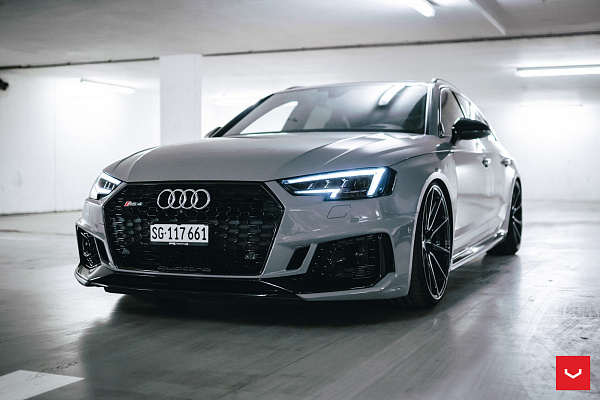 Фото дисков Vossen HF-3 Глянцевый темный лак на Audi A/S/RS 4 (B9)