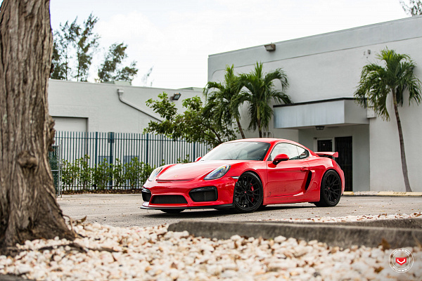 Фото дисков Vossen M-X3 Черный сатин на Porsche Cayman II