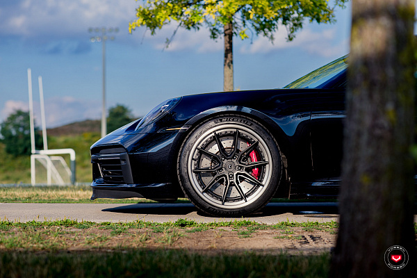 Фото дисков Vossen EVO-2R (3-Piece) Черный сатин на Porsche 911 VIII