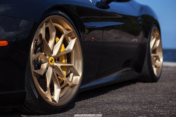 Фото дисков HRE S201H Сатиновое золото на Ferrari California