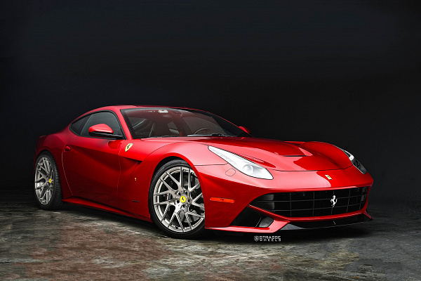 Фото дисков Strasse Wheels SM7T Deep Concave Monoblock Сатиновый тонированный лак на Ferrari F12