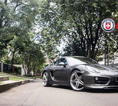 Фото дисков HRE P107 на Porsche Cayman II