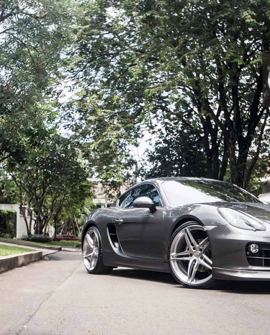 Фото дисков P107 Глянцевый тонированный лак на Porsche Cayman II
