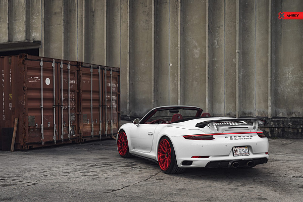 Фото дисков Anrky AN20 Красный сатин на Porsche 911 VII