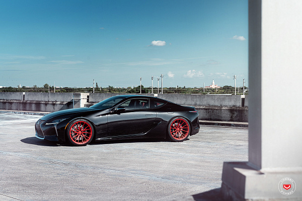 Фото дисков Vossen M-X4T Красный сатин на Lexus LC 500
